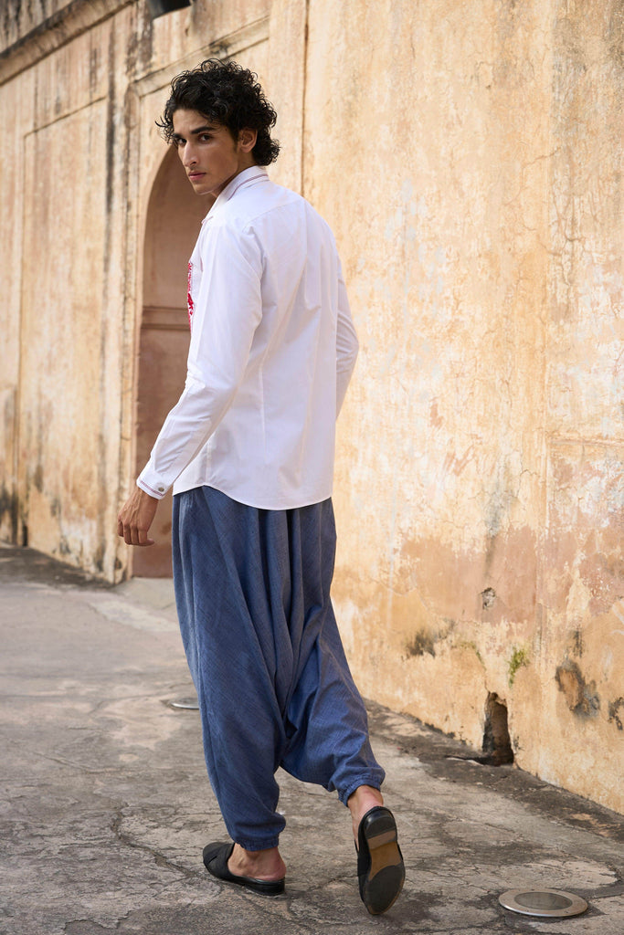 EMBROIDERED BIB SHIRT - dash and dot dash and dot