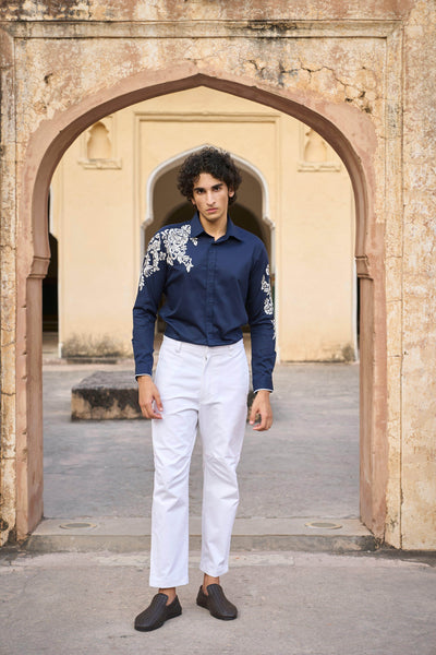 TAPERED WHITE JEAN - dash and dot