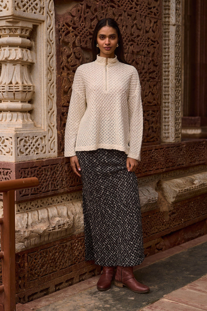 TEXTURED KNITTED SKIRT - dash and dot dash and dot