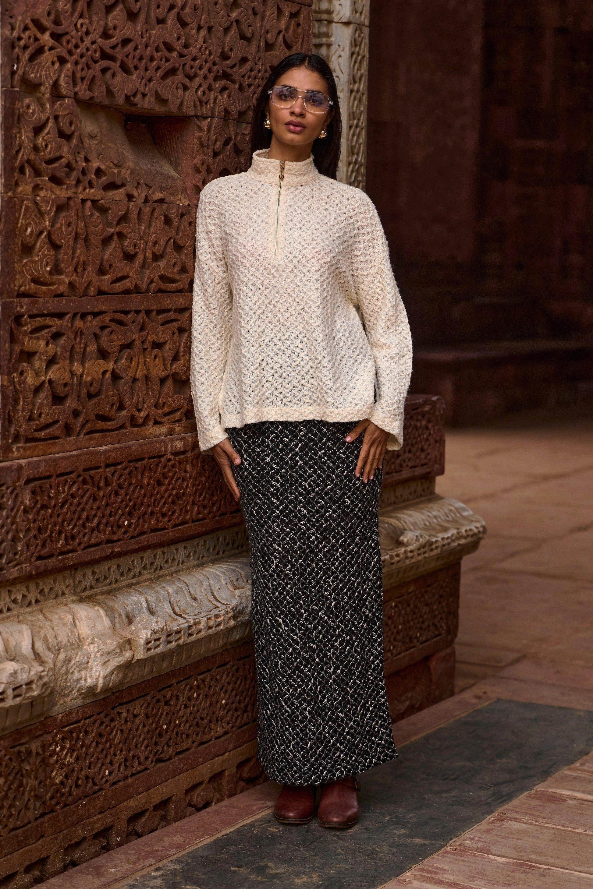 IVORY KNITTED TOP - dash and dot