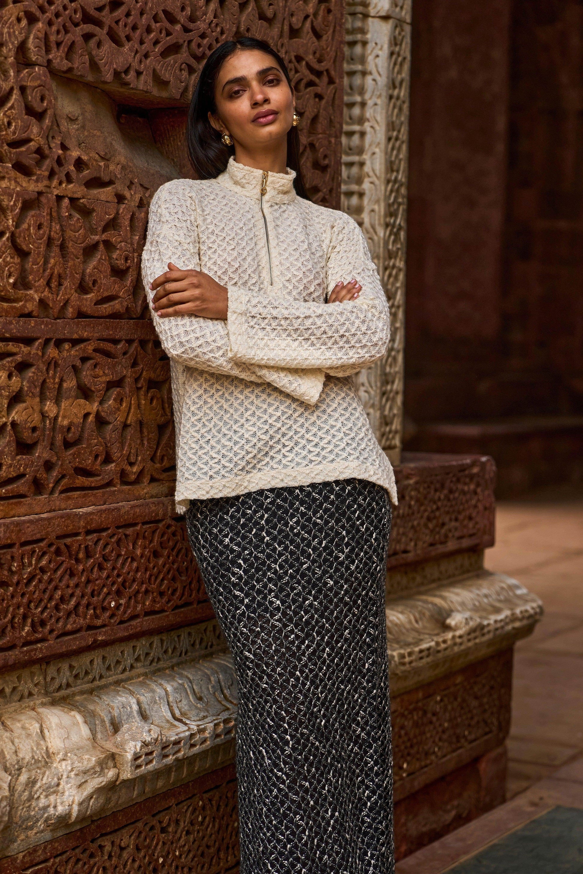 IVORY KNITTED TOP - dash and dot
