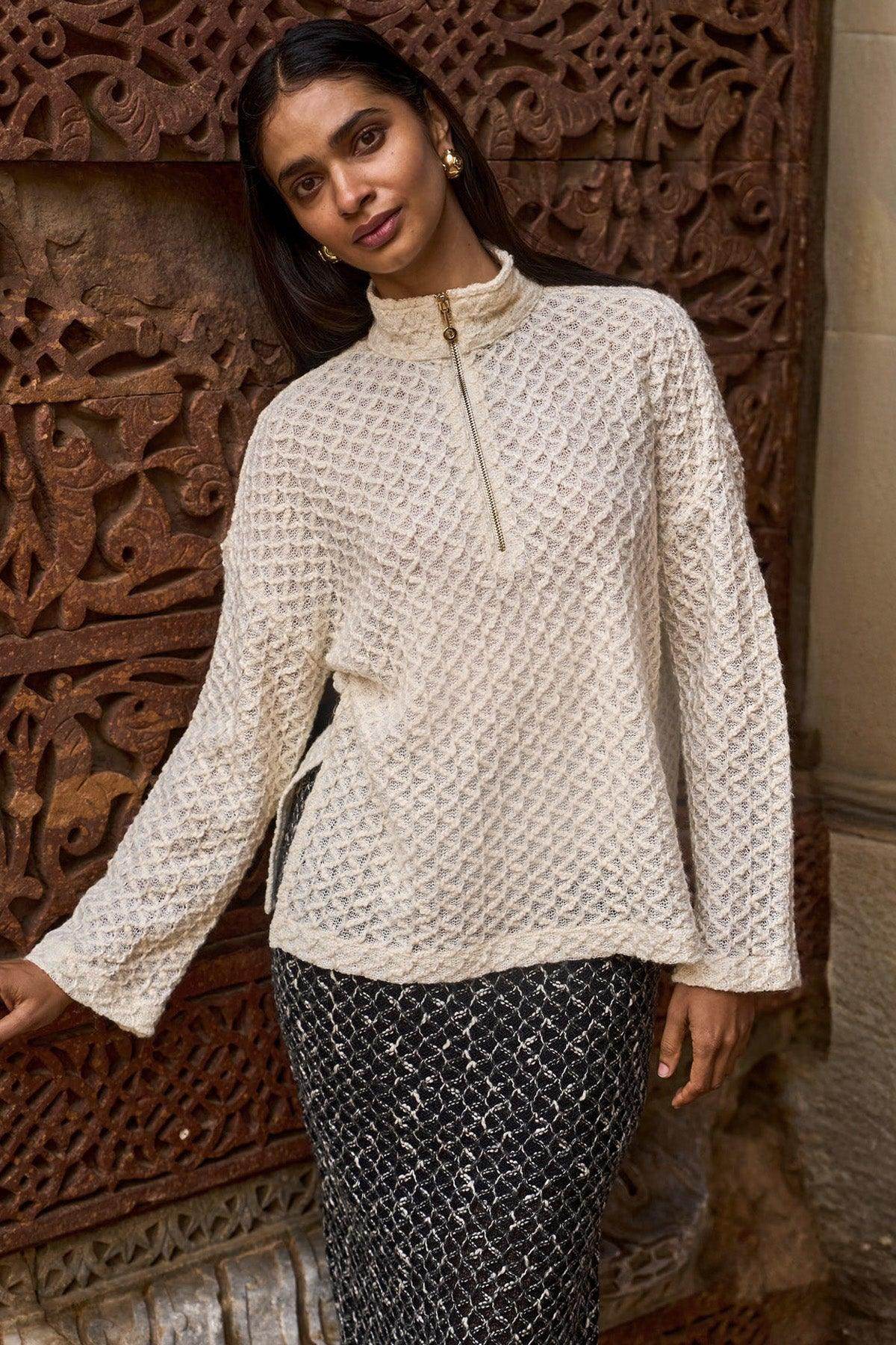 IVORY KNITTED TOP - dash and dot