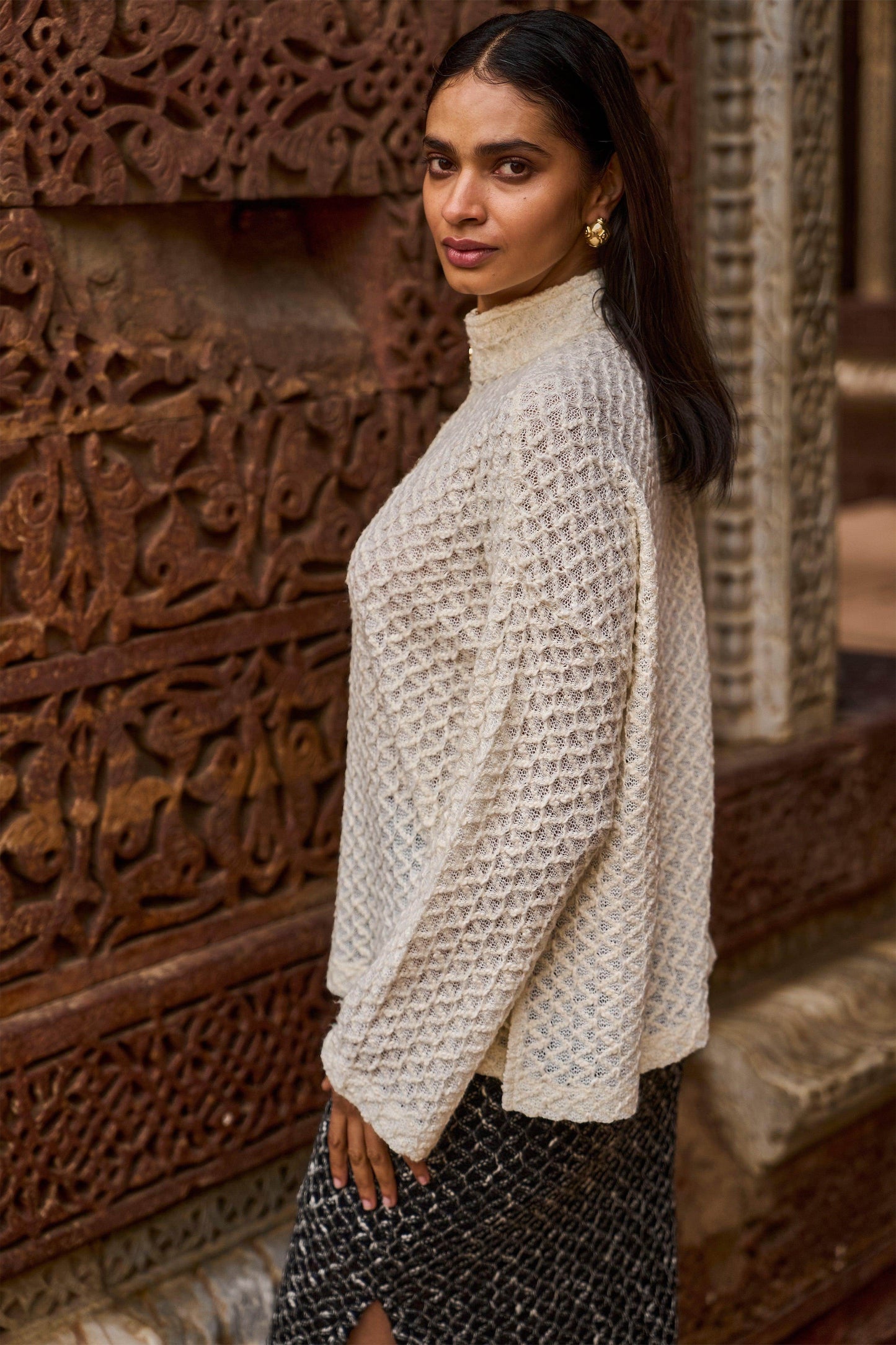 IVORY KNITTED TOP - dash and dot