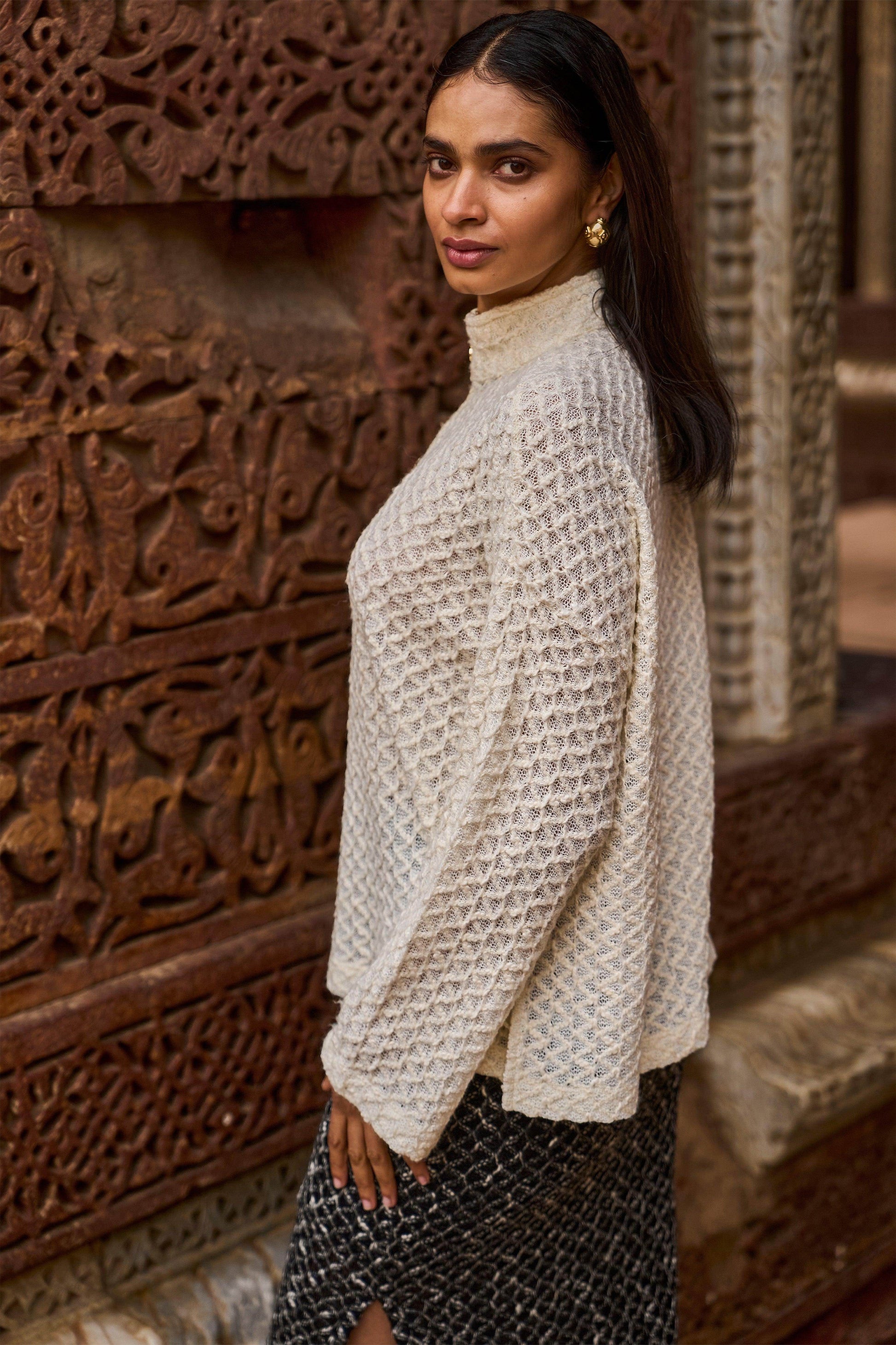 IVORY KNITTED TOP - dash and dot