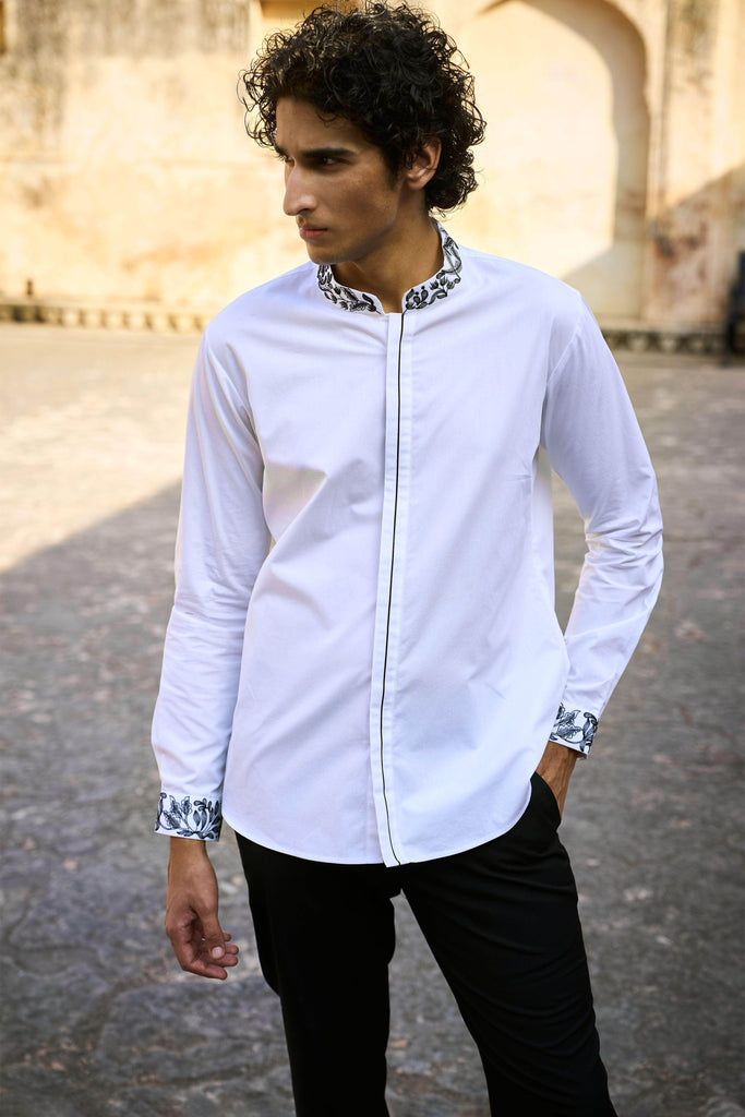 EMBROIDERED BANDI, SHIRT AND PANT - dash and dot dash and dot