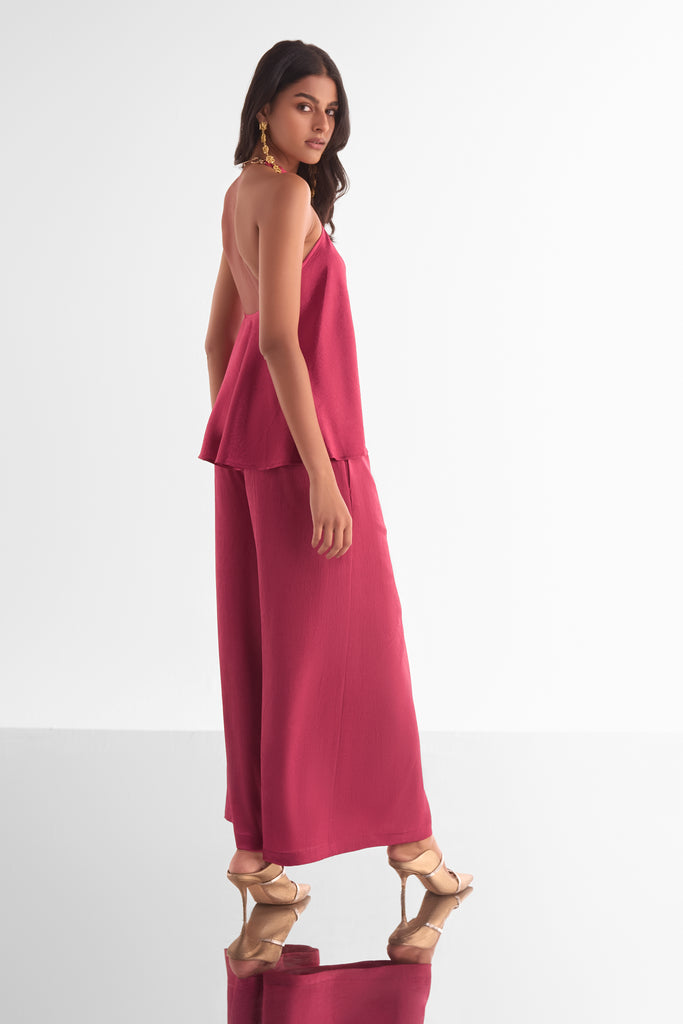 TEXTURED WIDE-LEGGED PANT dash and dot