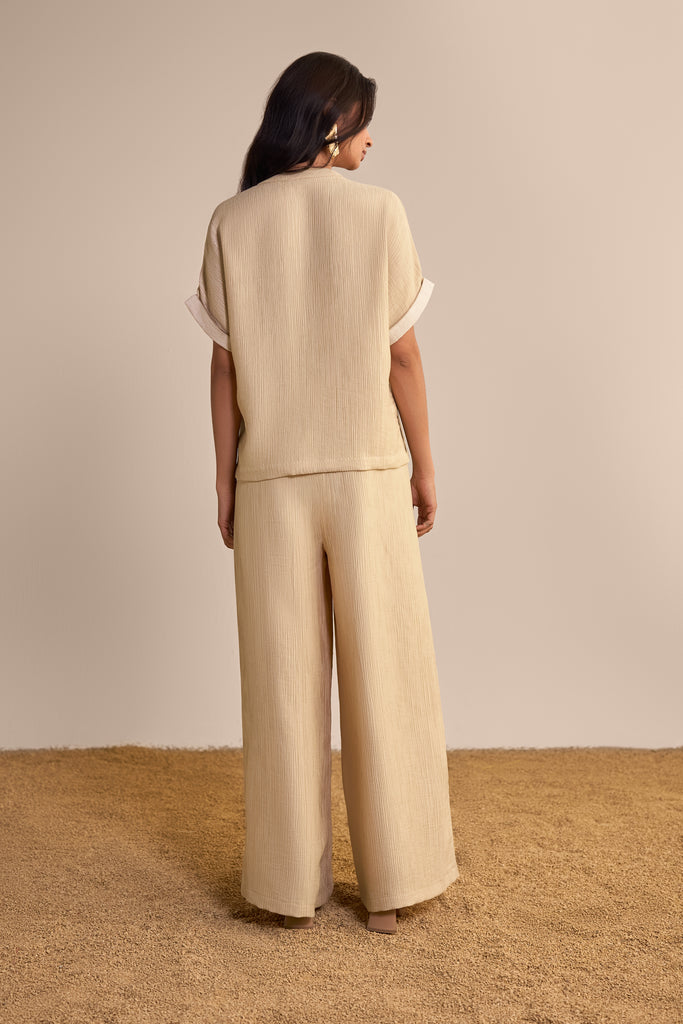TEXTURED ASYMMETRIC SHIRT dash and dot