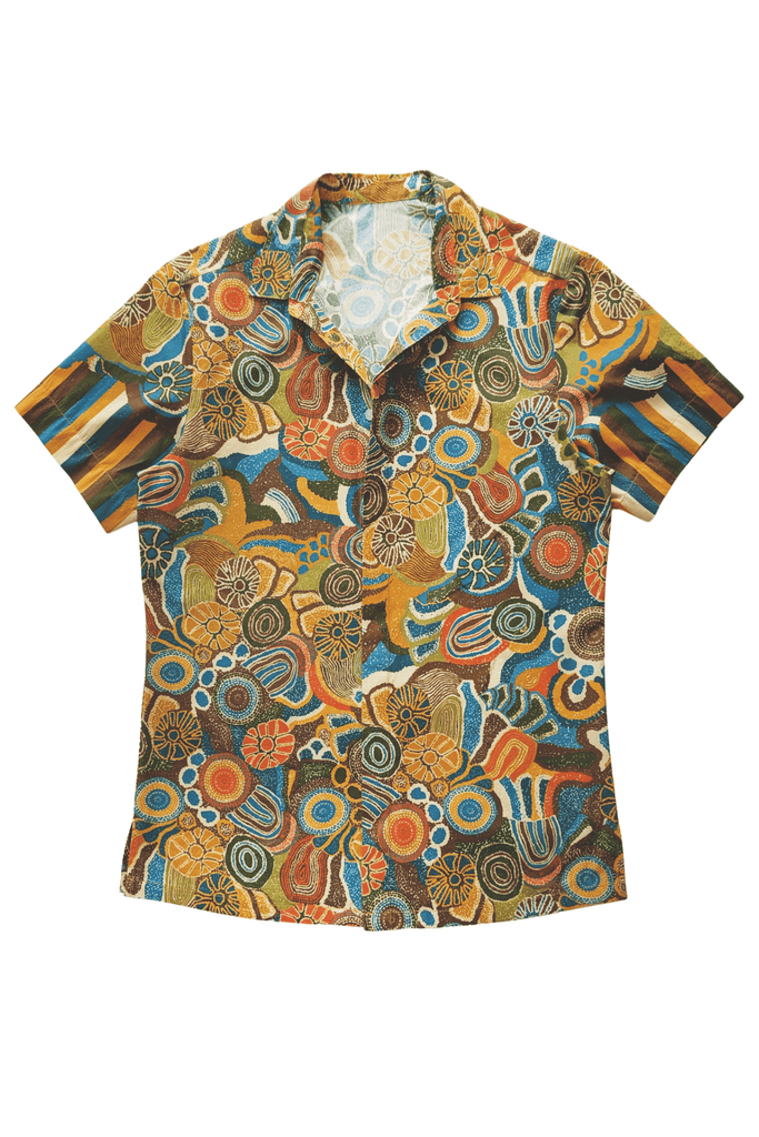EARTH MULTI HALF SLEEVE SHIRT - dash and dot dash and dot