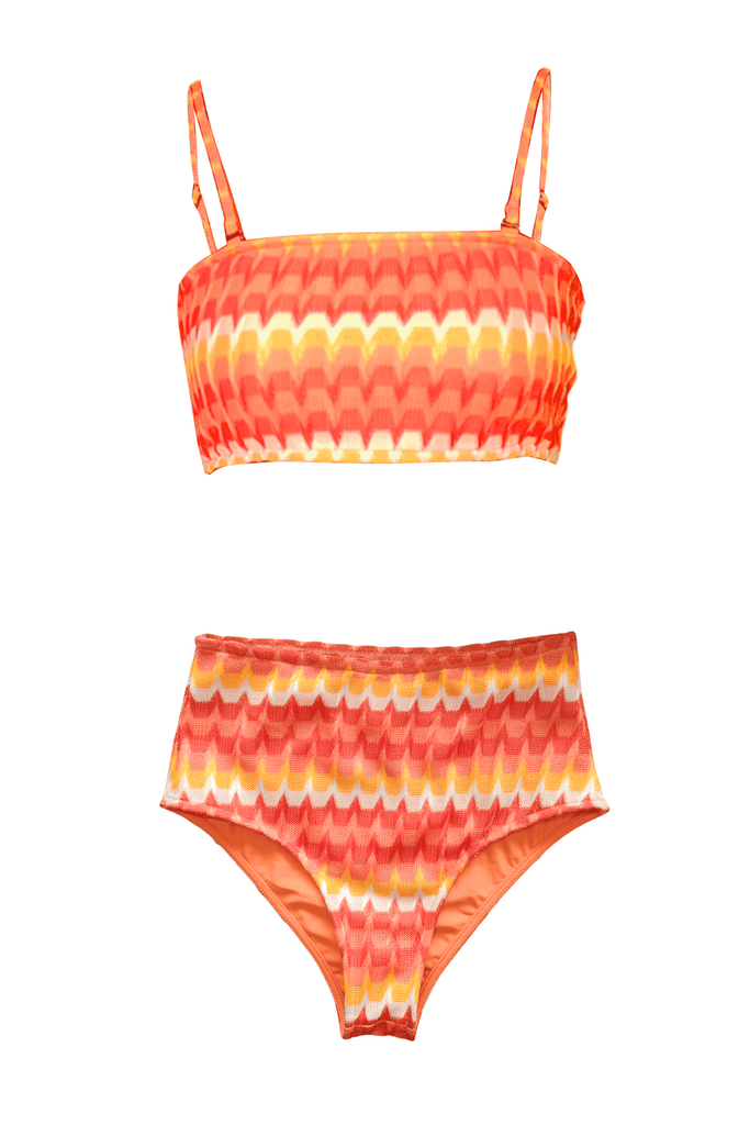 PATTERNED HIGH RISE BIKINI - dash and dot dash and dot