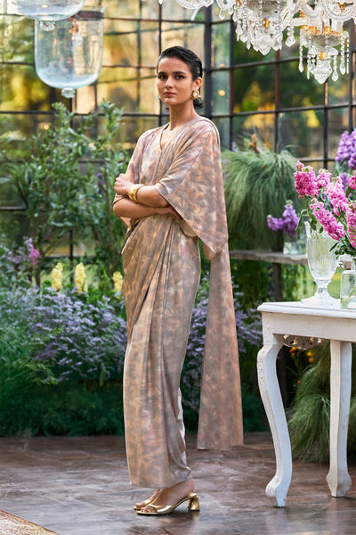 SARI DRAPE KAFTAN GOWN