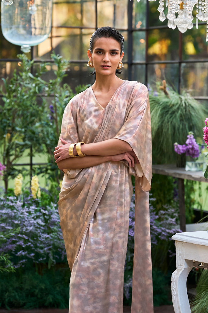 SARI DRAPE KAFTAN GOWN dash and dot