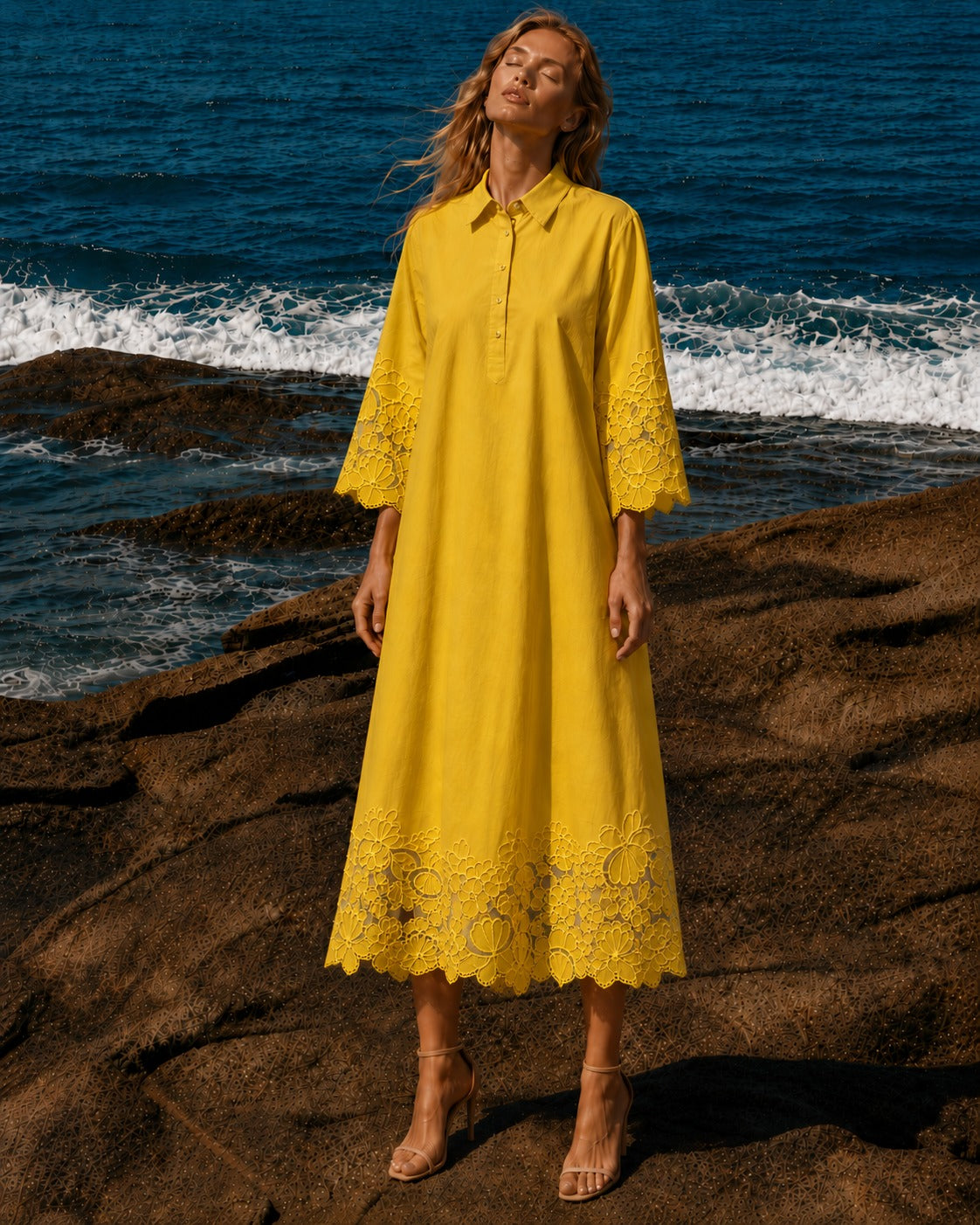 SCALLOPED CUTWORK MIDI
