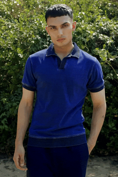 INDIGO POLO - dash and dot