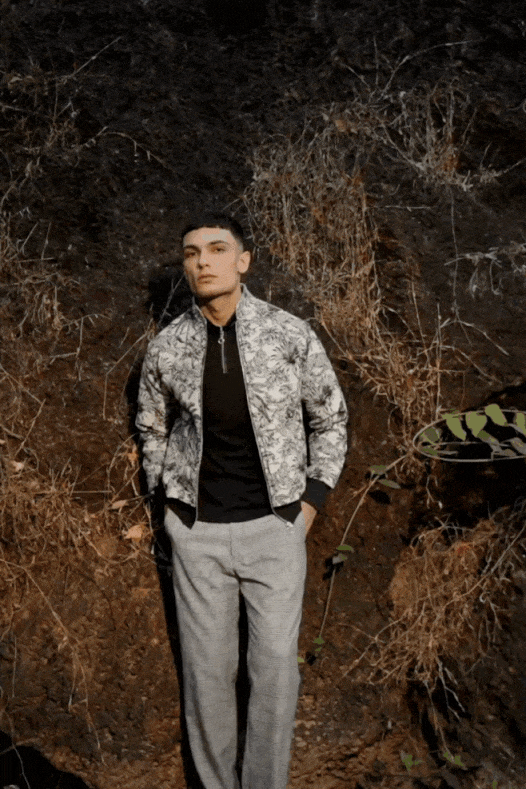 JUNGLE JACQUARD BOMBER - dash and dot dash and dot