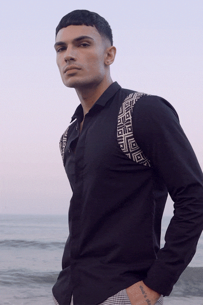 JACQUARD HARNESS SHIRT - dash and dot