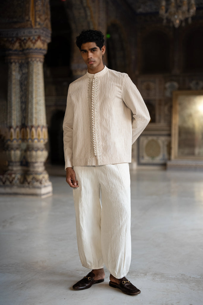 Textured Barrel Pant dash and dot