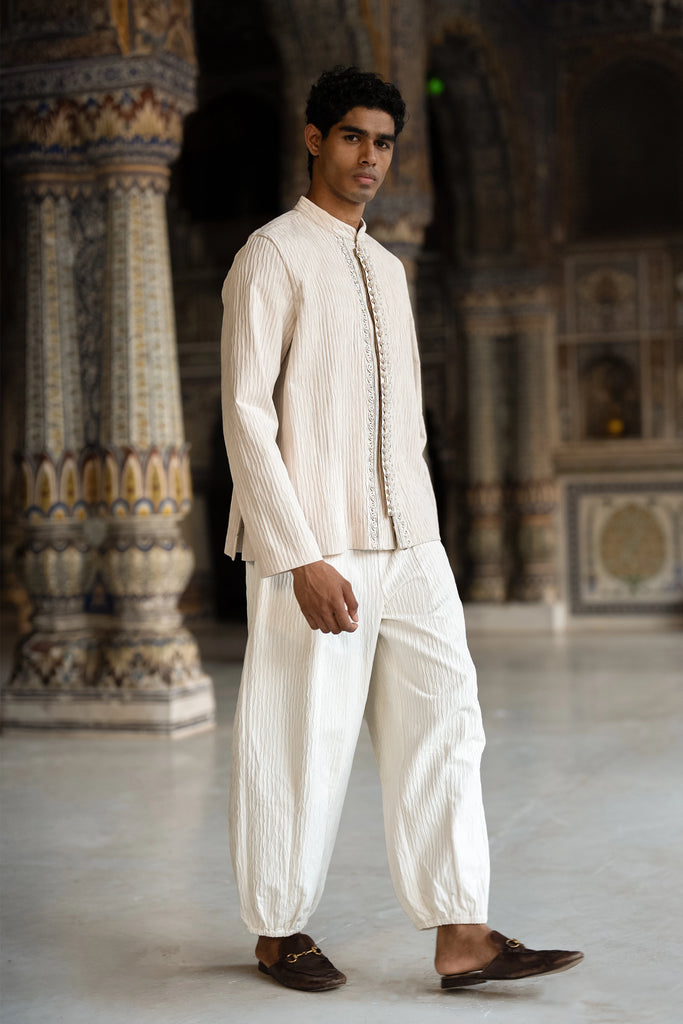 Textured Barrel Pant dash and dot