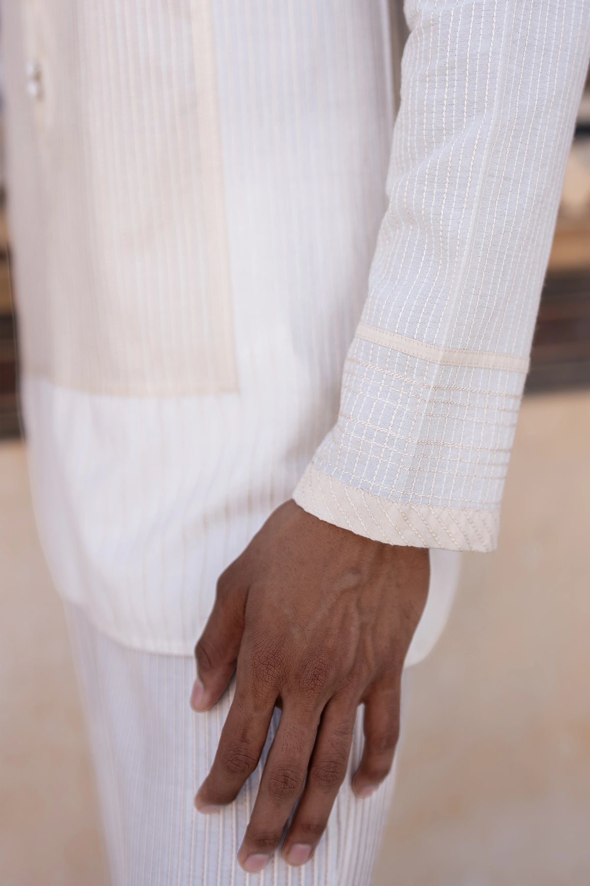 Embroidered Stripe Shirt