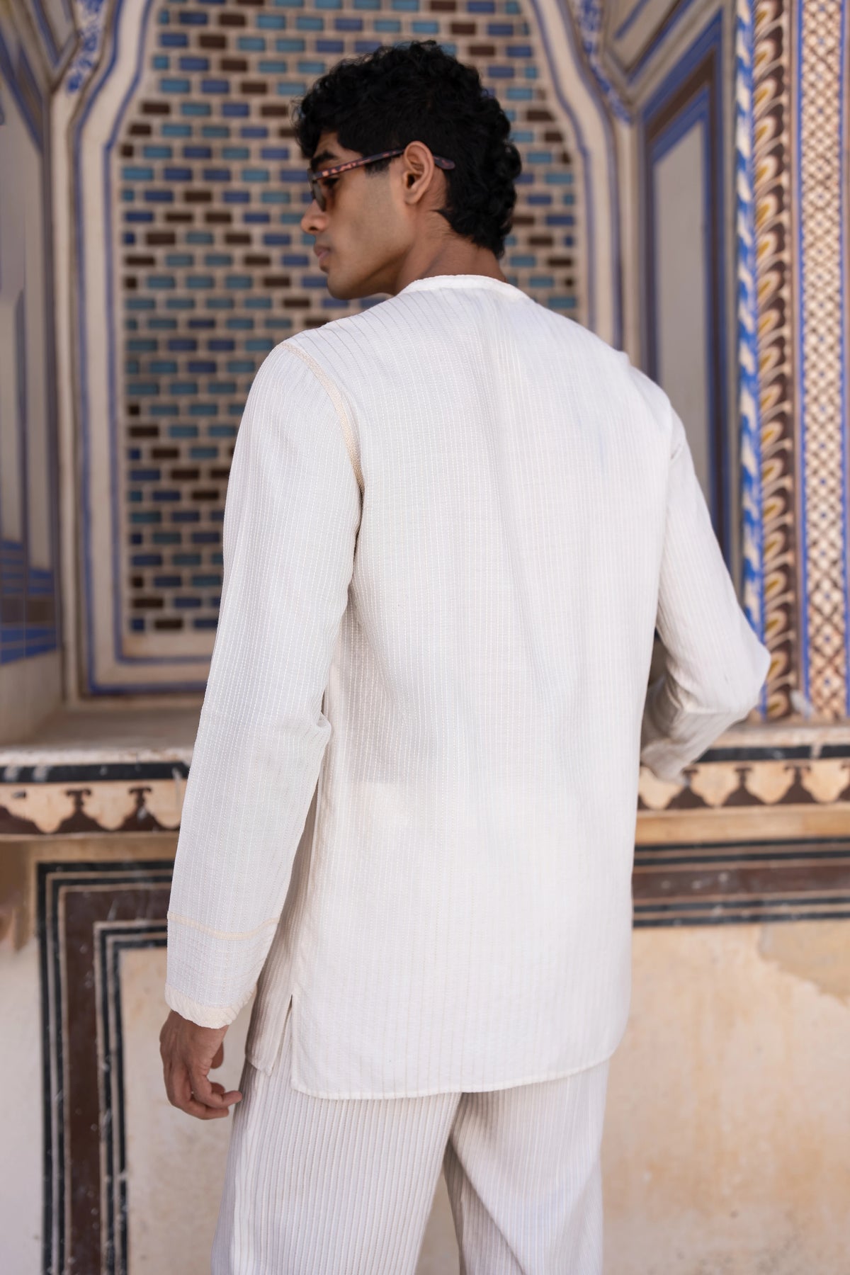 Embroidered Stripe Shirt