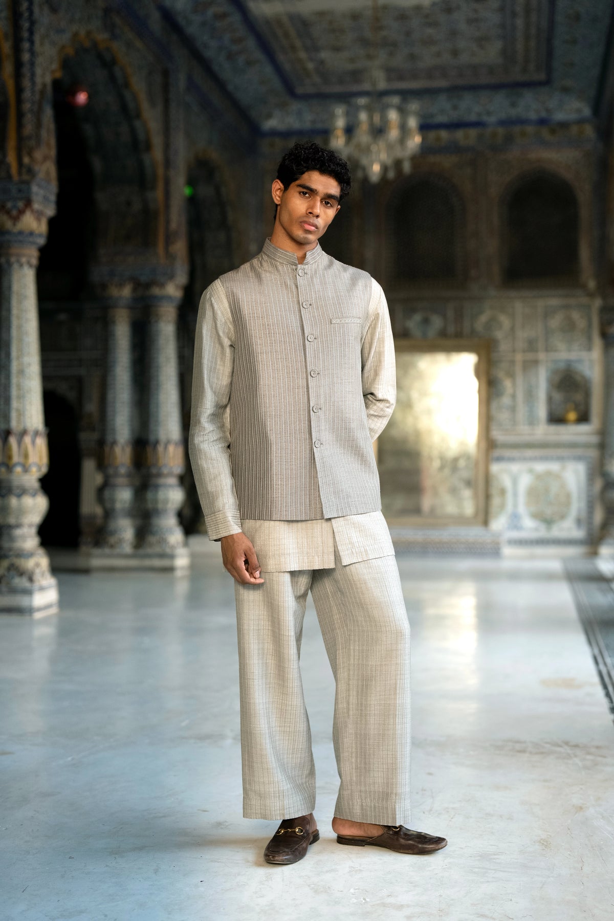 Embroidered Stripe Pant