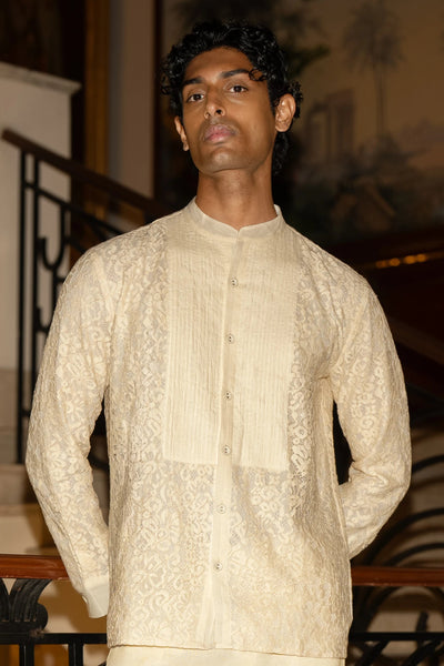 PINTUCK-LACE SHIRT