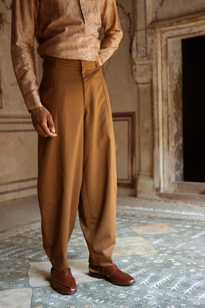 Heritage Embroidered Benares Silk Bandi, Kurta Shirt & Barrel Pant dash and dot