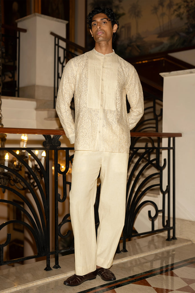STRAIGHT CUT LINEN PANT dash and dot