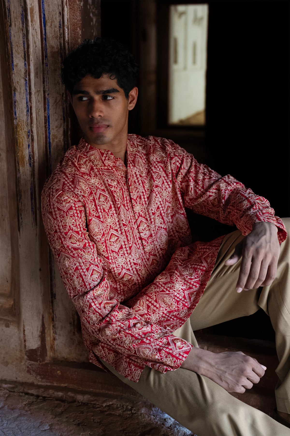 Aari Embroidered Kurta Shirt