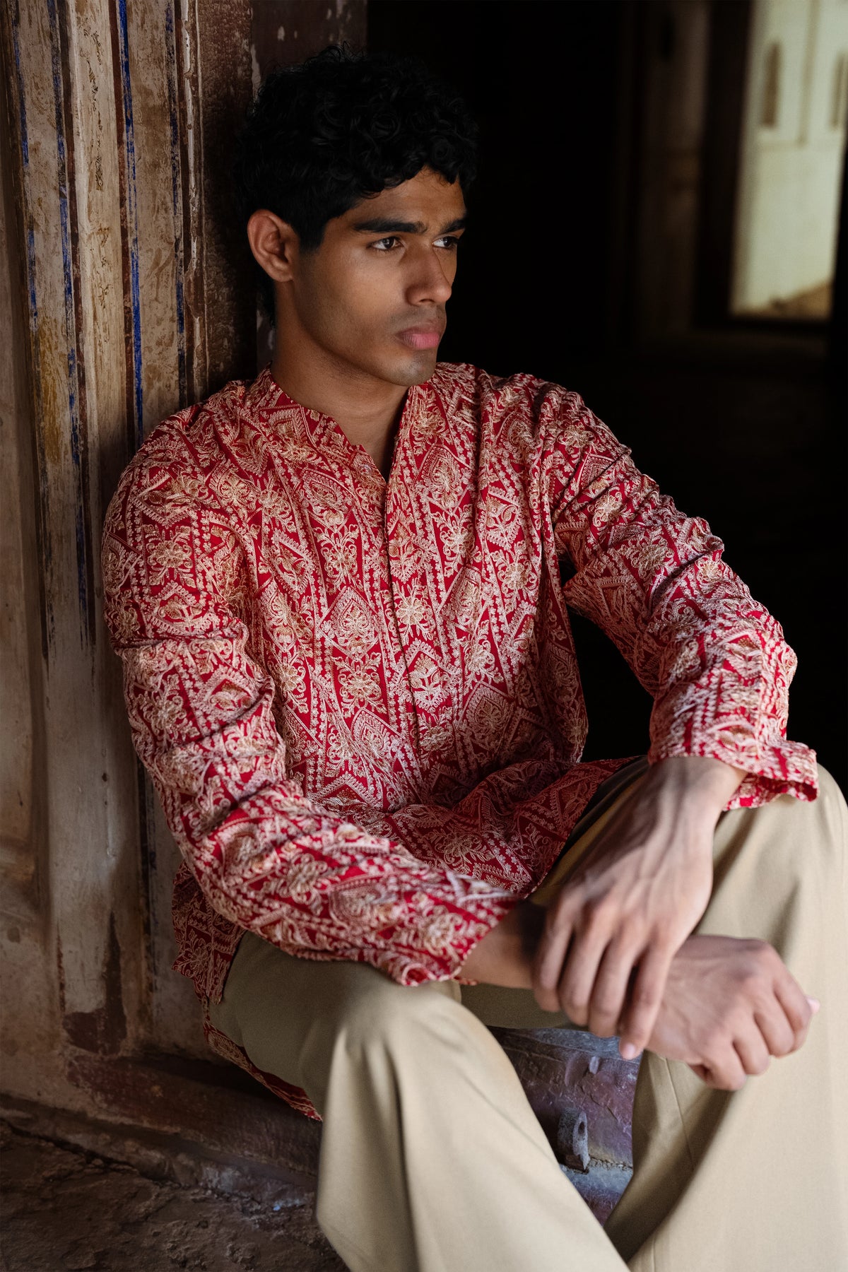 Aari Embroidered Kurta Shirt
