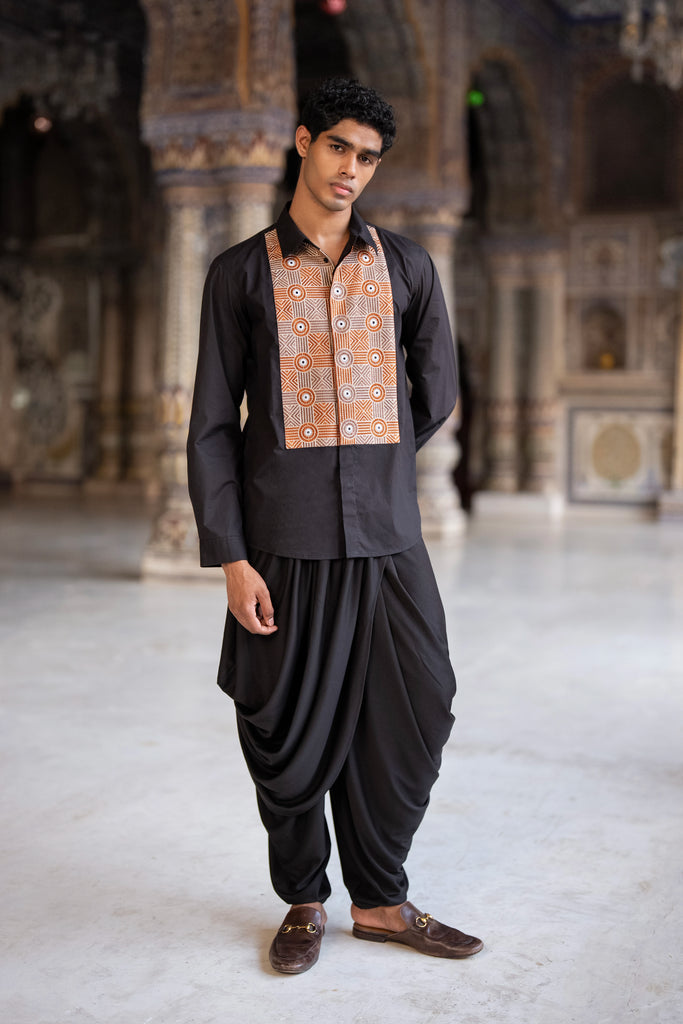 Draped Knit Dhoti Pant dash and dot