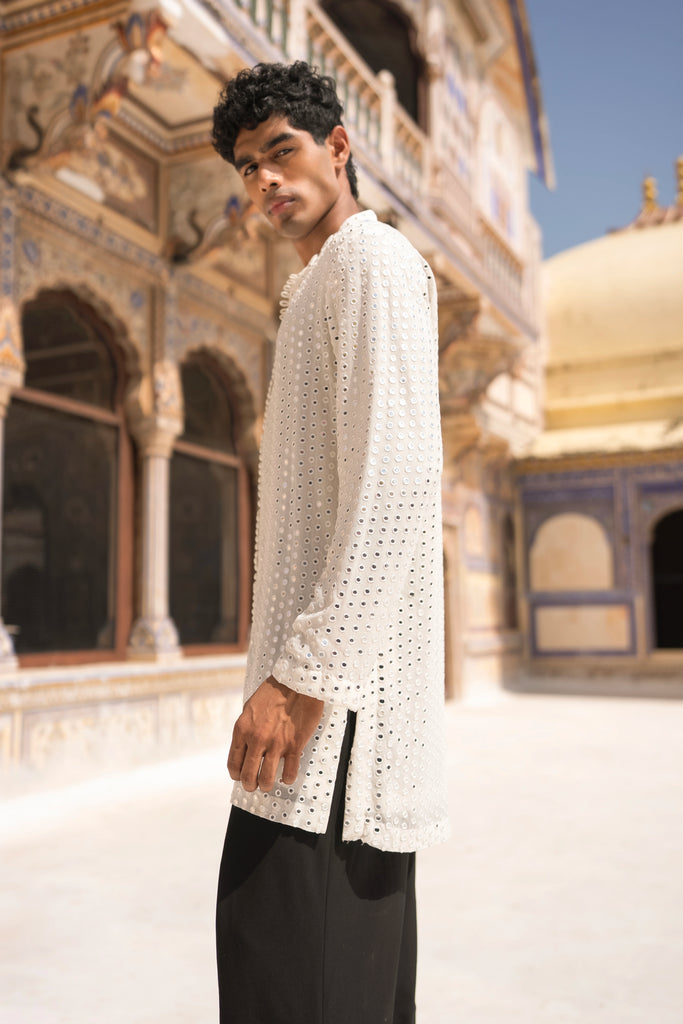 Mirrorwork Kurta Shirt dash and dot