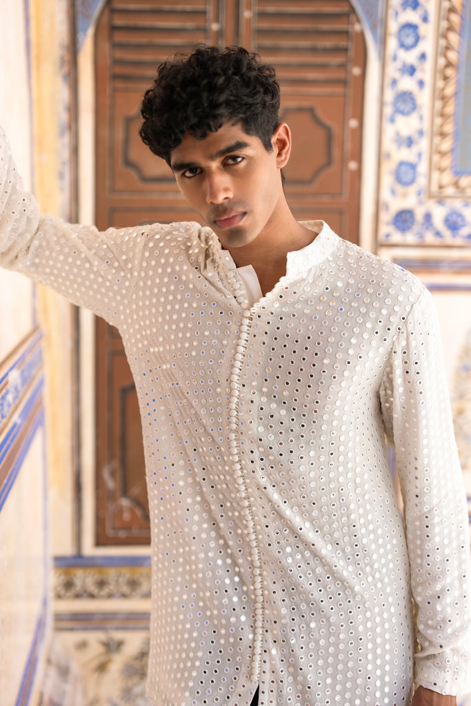 Mirrorwork Kurta Shirt dash and dot