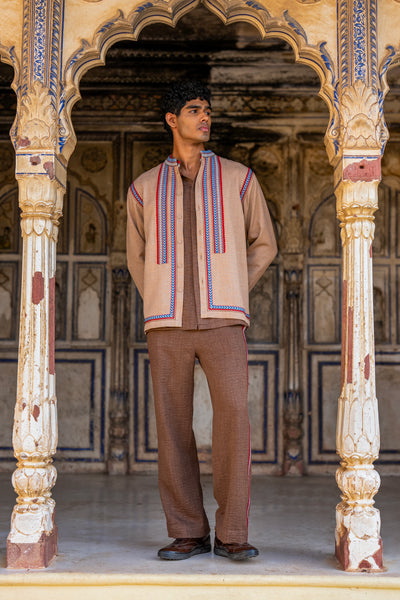 Embroidered Textured Shacket