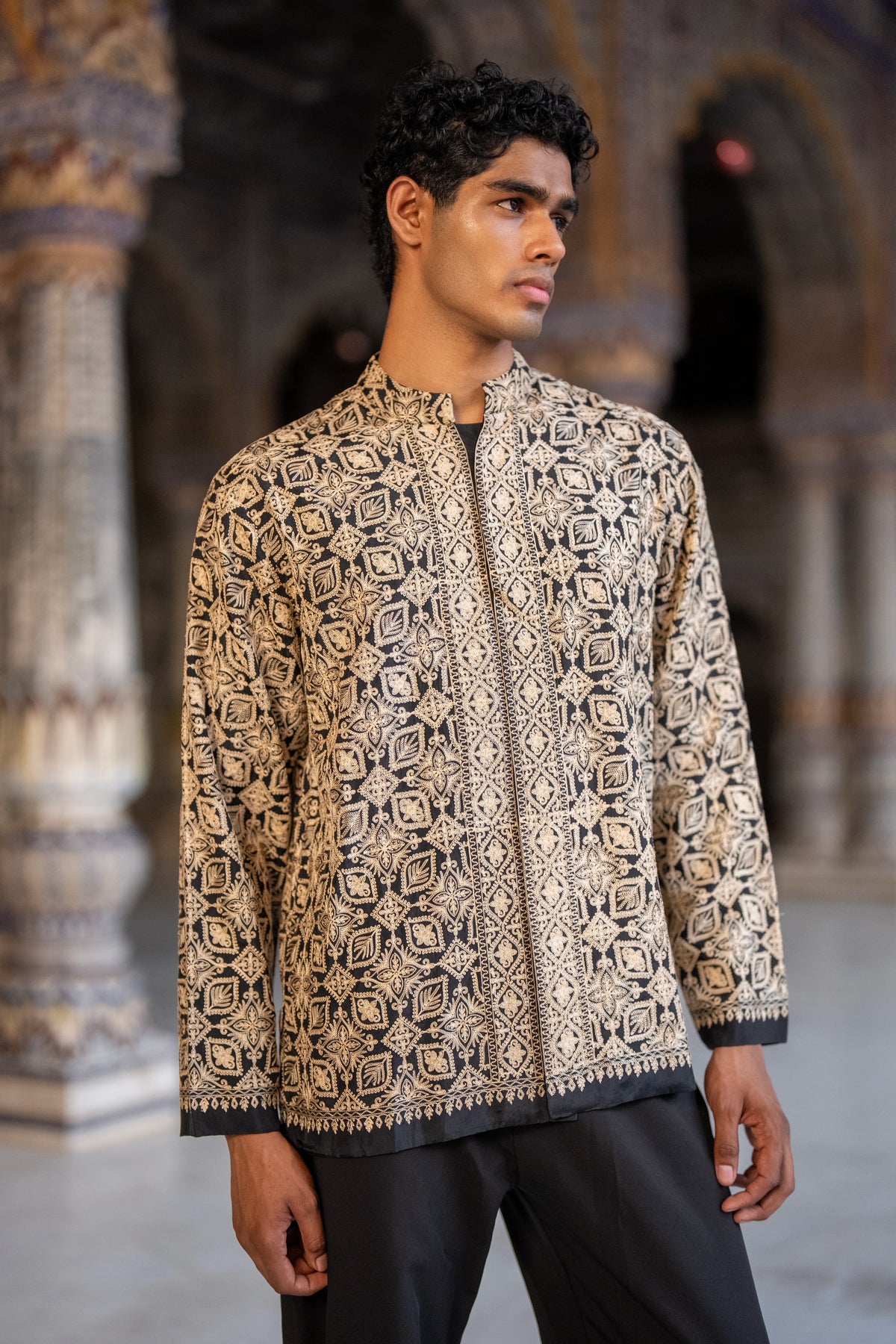 Aari Stitch Emboidered Shirt