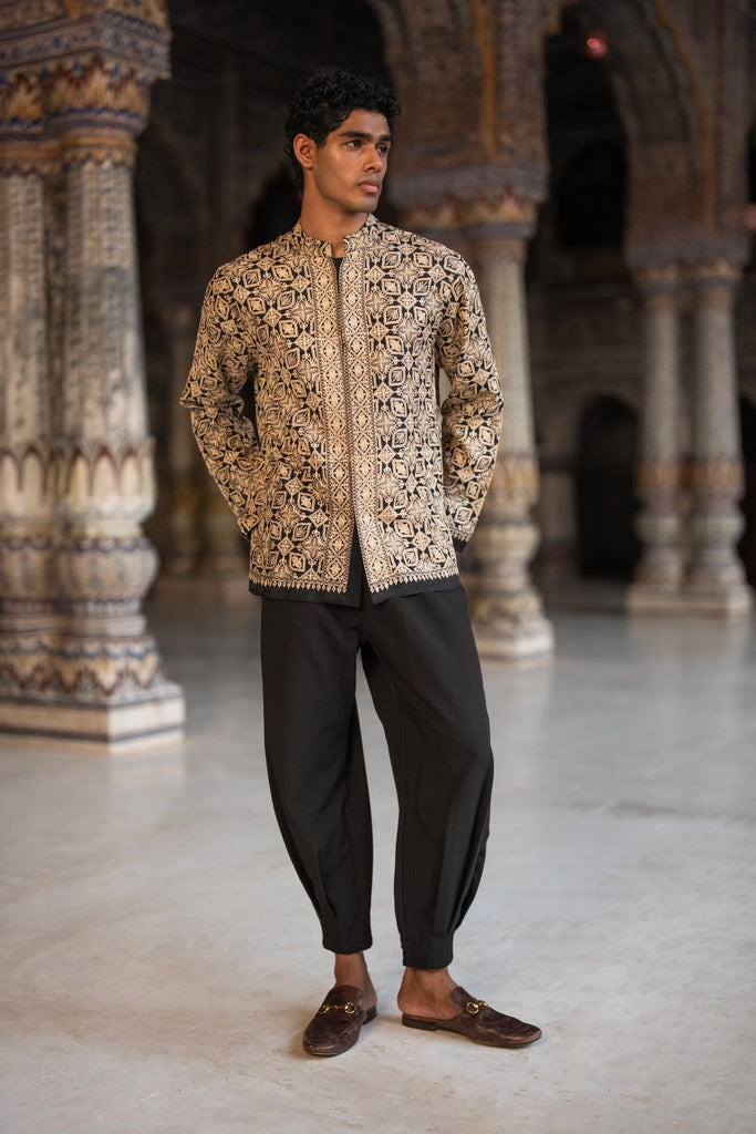Box Pleated Pant dash and dot