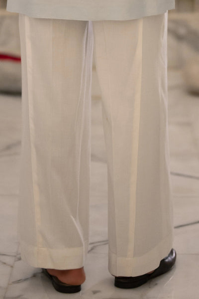 WIDE-LEGGED IVORY PANT