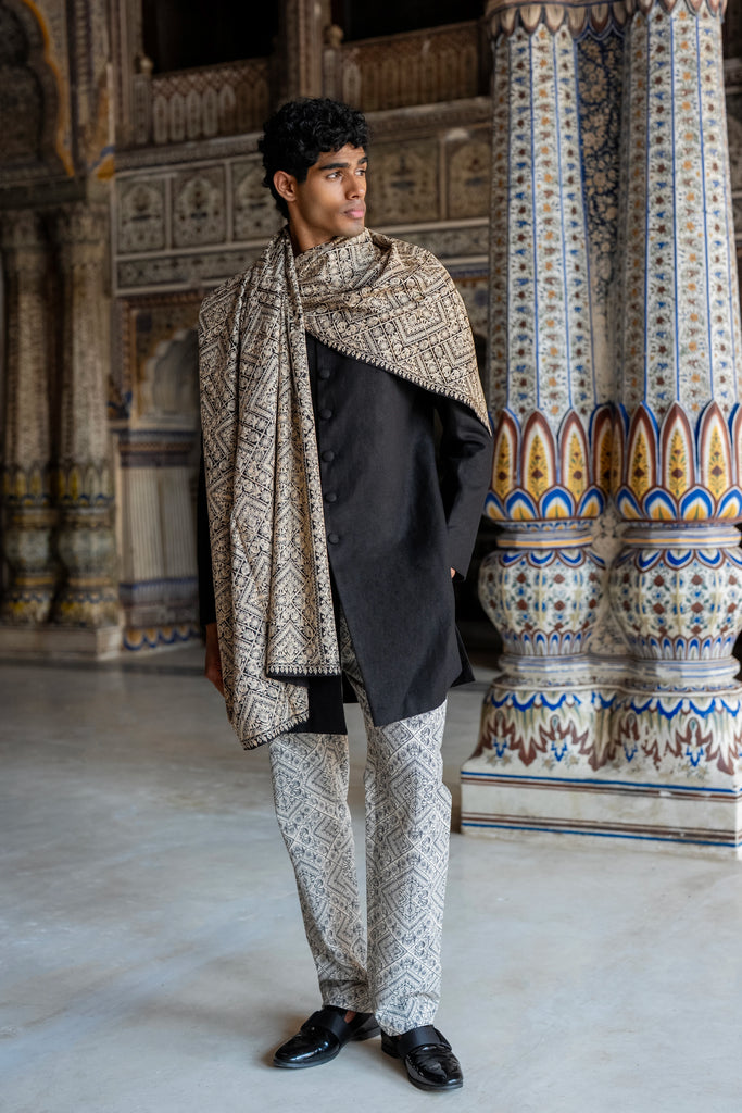 Linen Textured Blazer dash and dot