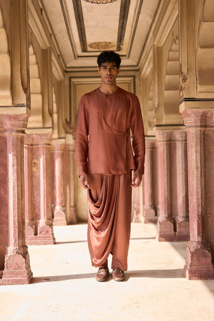 Asymmetric Drape Cowl Pant dash and dot