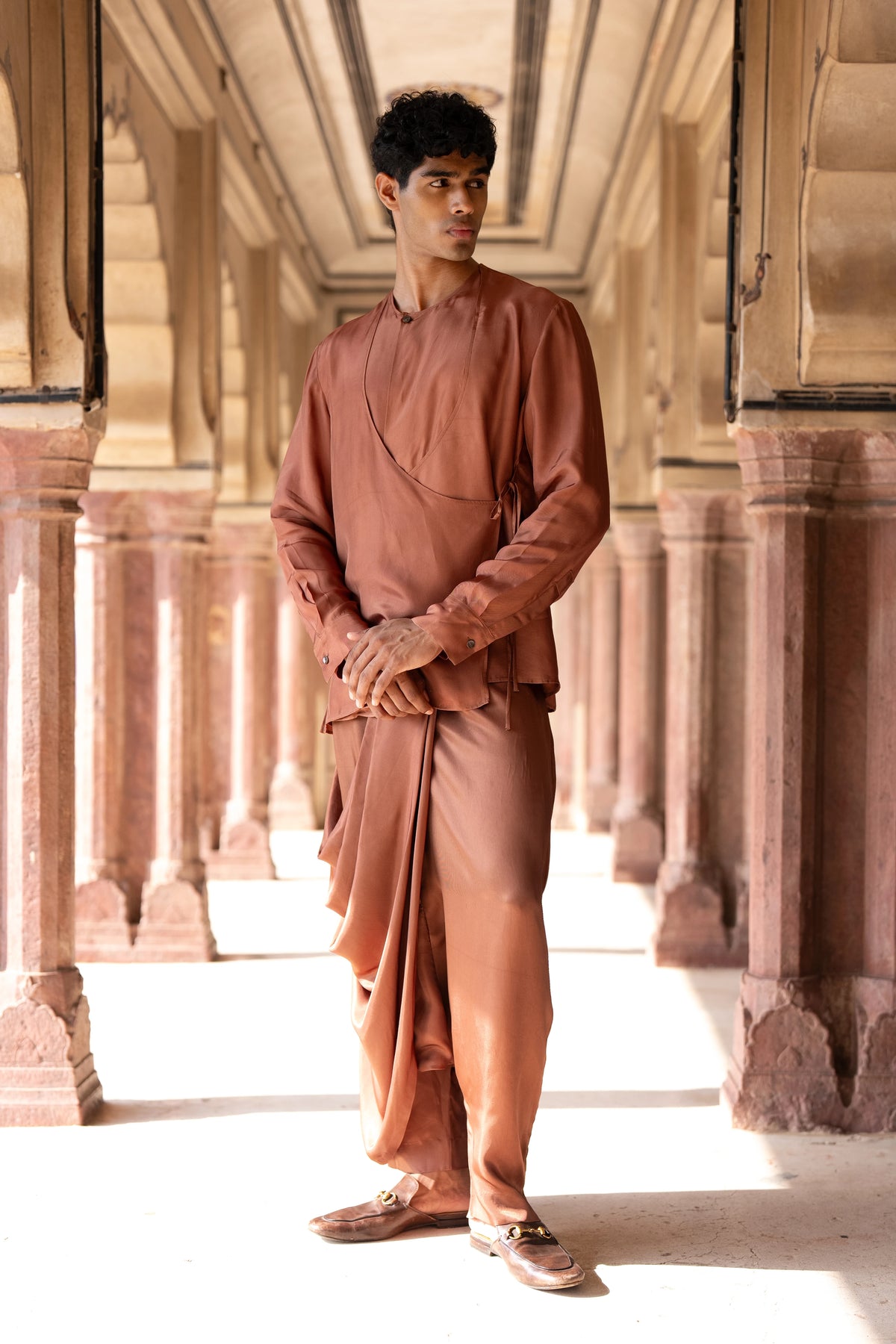 Asymmetric Drape Cowl Pant