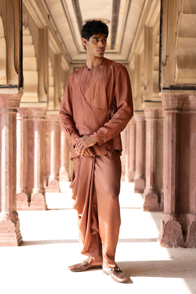Asymmetric Drape Cowl Pant dash and dot