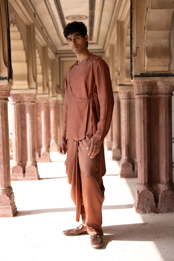 Asymmetric Drape Cowl Pant dash and dot