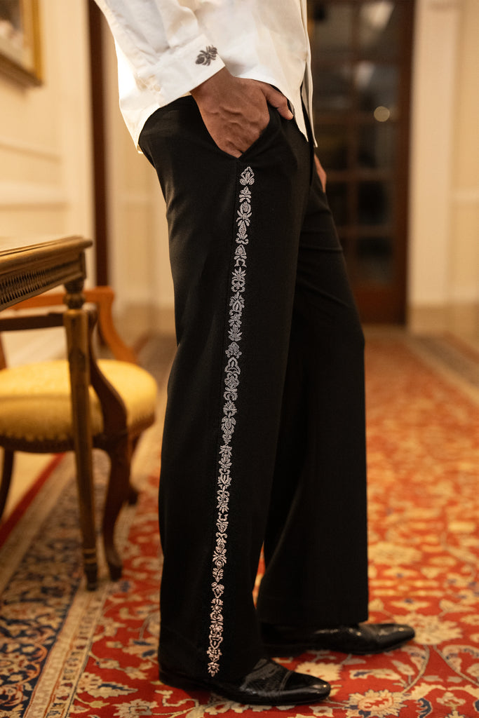 ZARDOZI EMBROIDERED SHIRT & PANT SET dash and dot