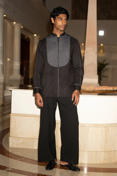 DORI BIB SHIRT & WIDE-LEGGED PANT SET