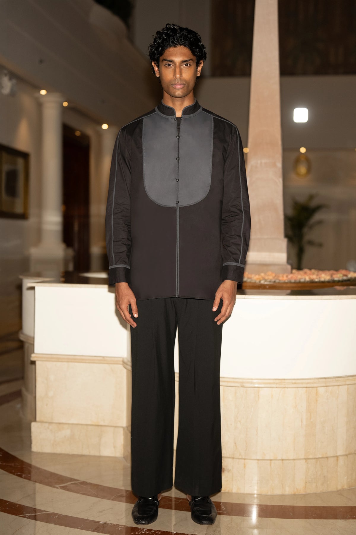DORI BIB SHIRT & WIDE-LEGGED PANT SET