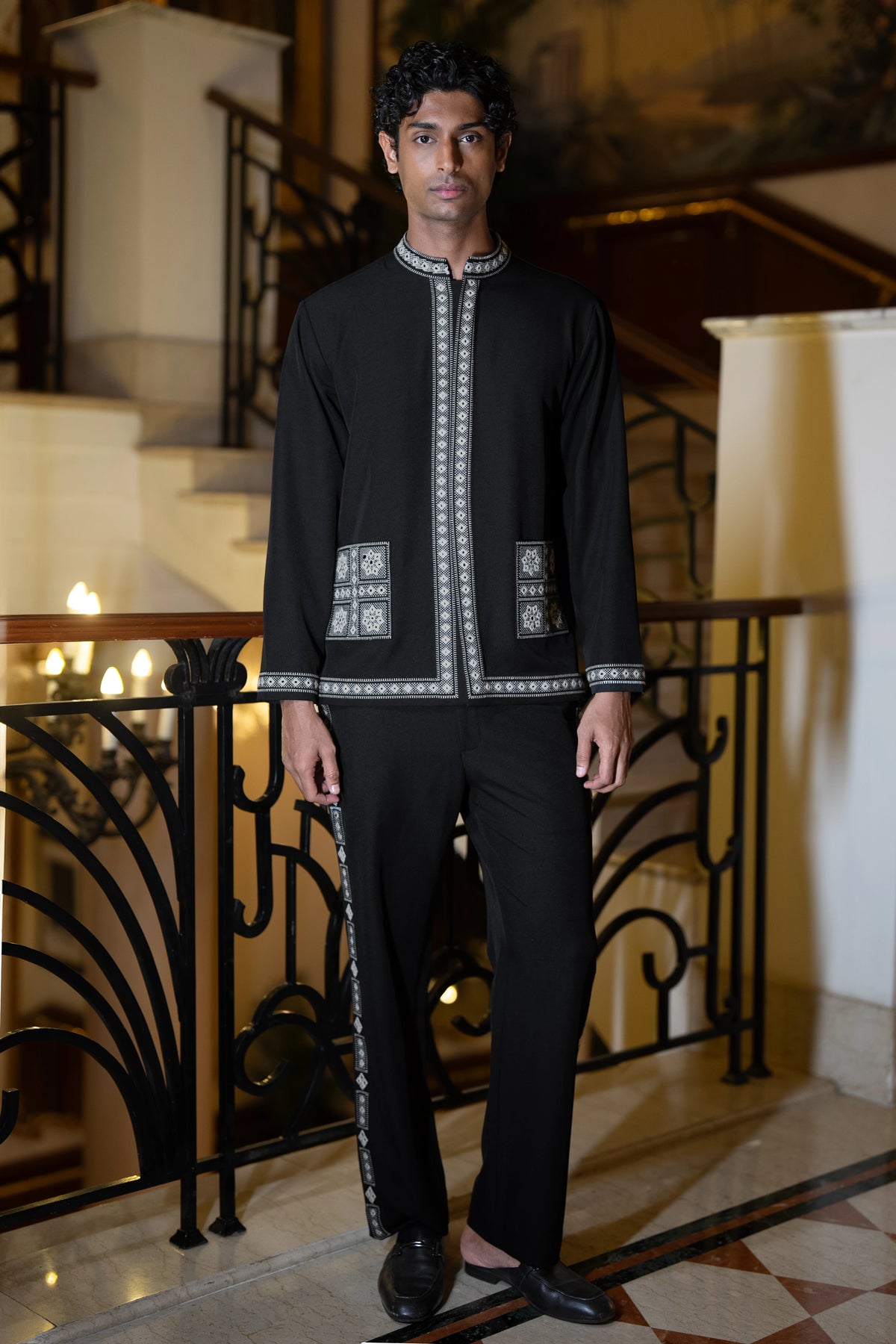EMBROIDERED MIRRORWORK PANT