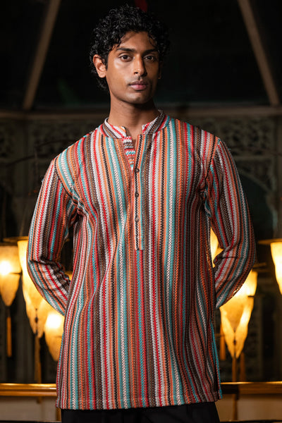 CROCHET LACE KURTA-SHIRT