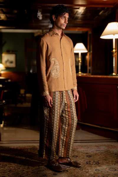 EMBROIDERED LINEN SHIRT