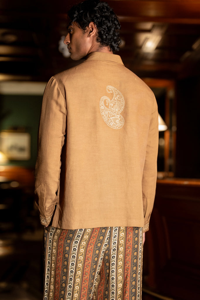 EMBROIDERED LINEN SHIRT dash and dot
