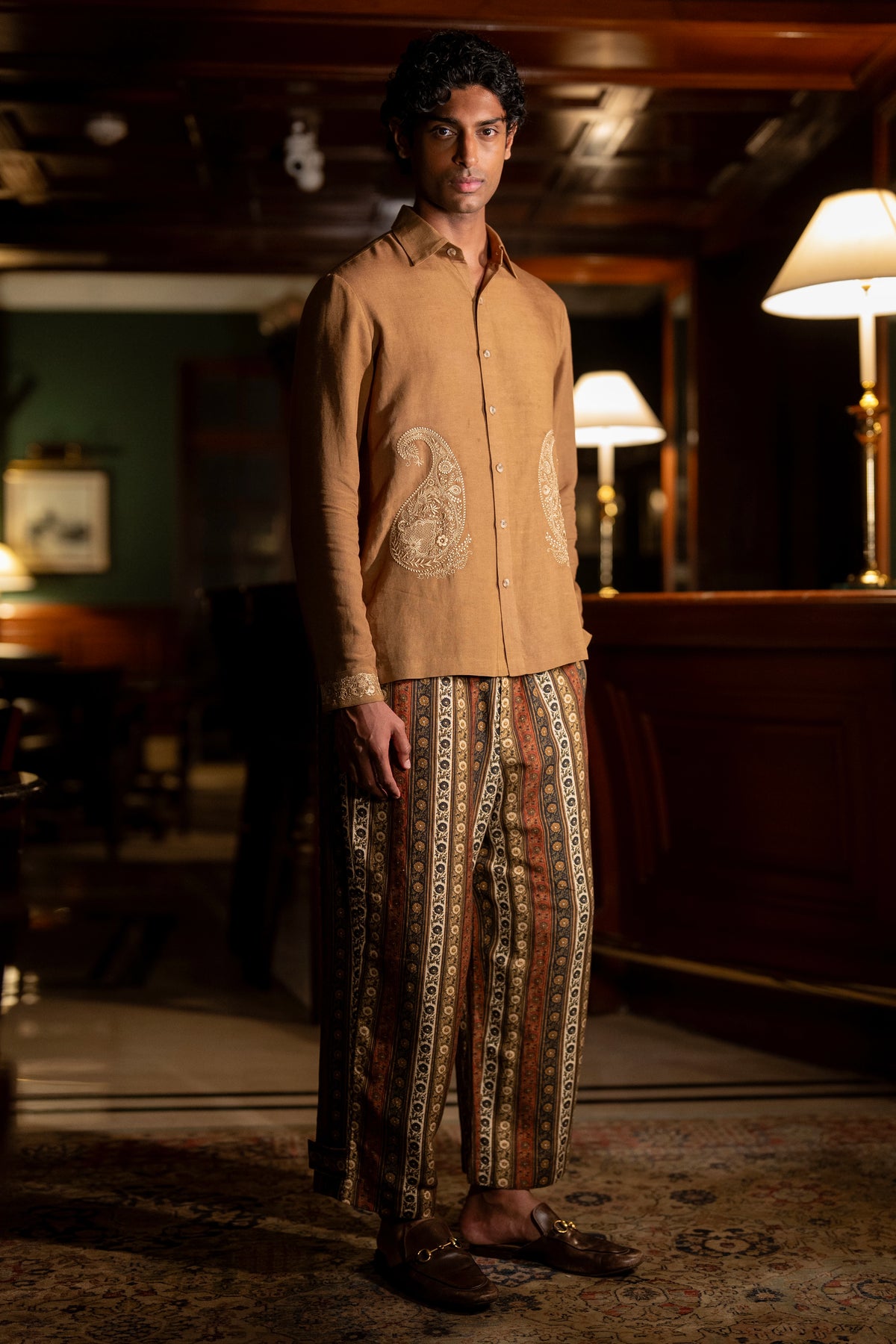 PRINTED STRIPE PANT