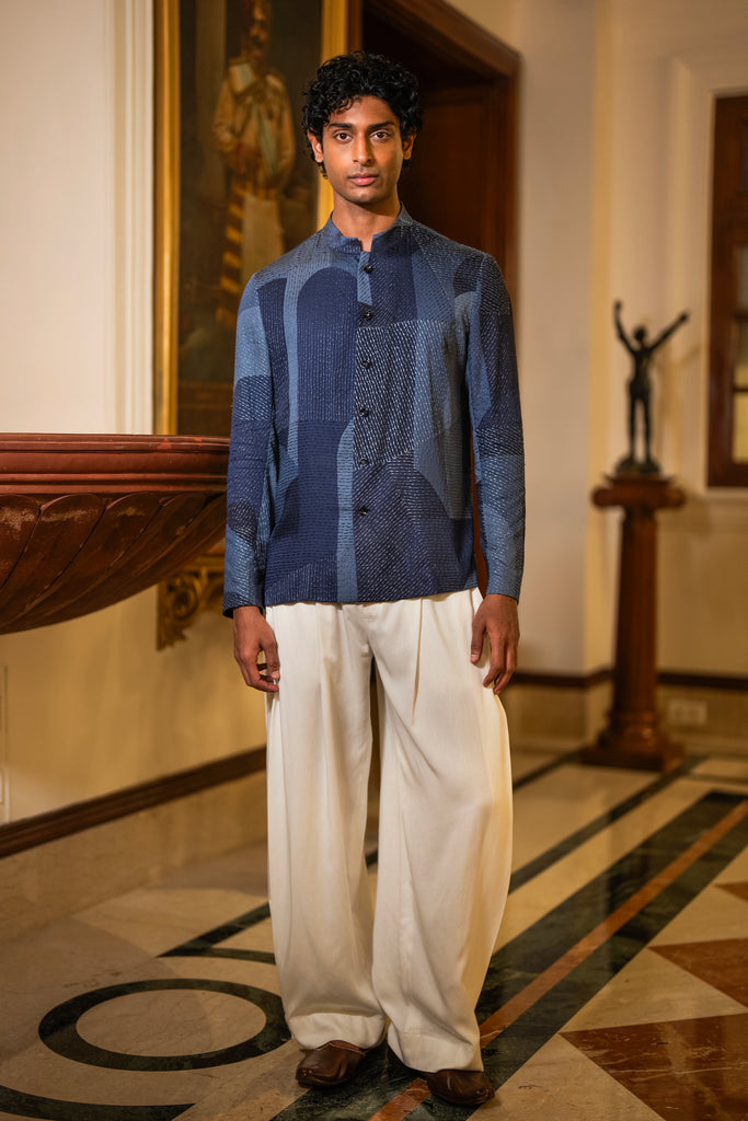 ABSTRACT EMBROIDERED SHIRT dash and dot
